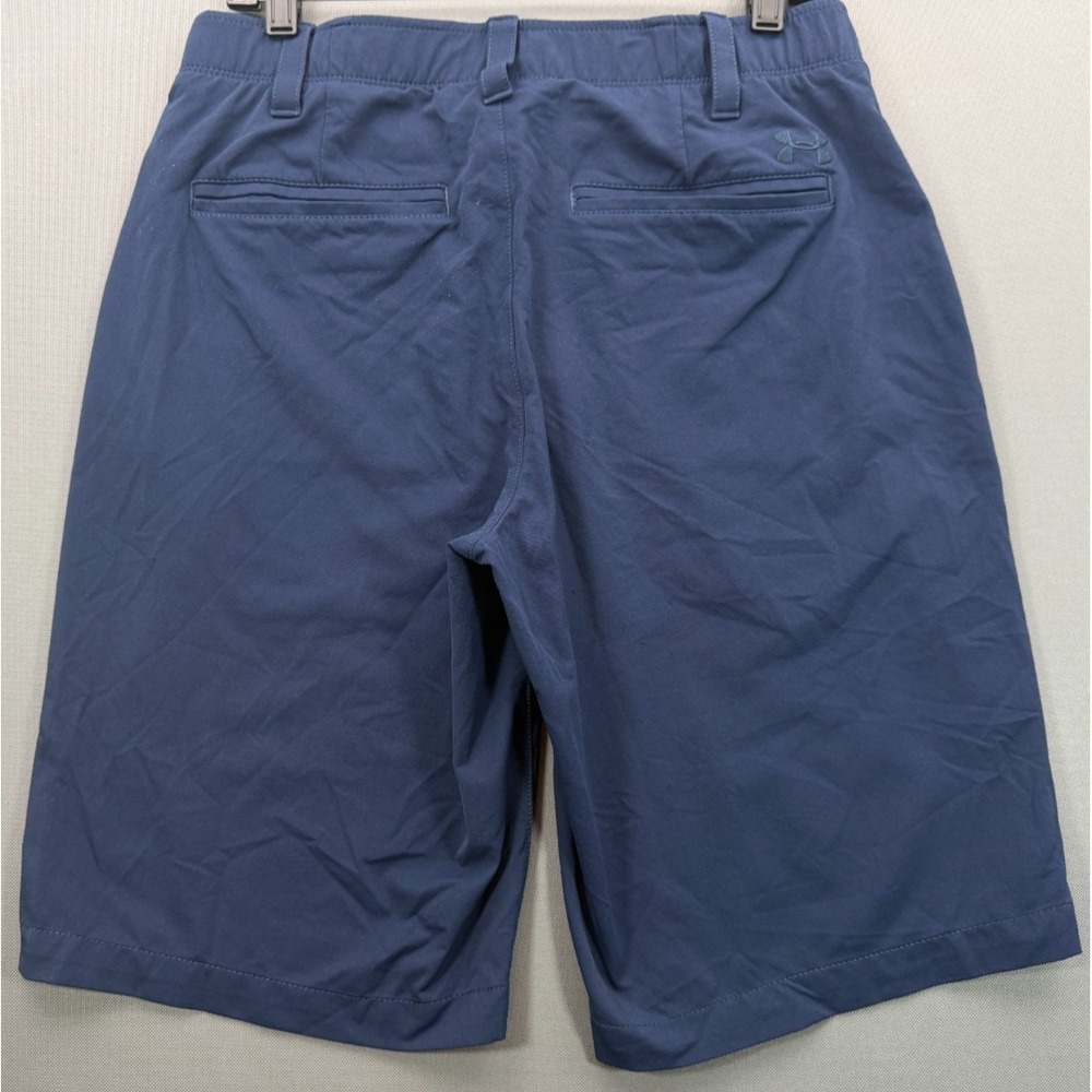 Under Armour Golf Shorts Navy Blue Stretch Performance Flat Front | Men's 32 - Picture 2 of 11